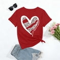 thumbnail image 5 of Women Love Heart Graphic Tees Shirt Short Sleeve Tops Tshirts Regular Fit Tunic Blouse Red S, 5 of 6
