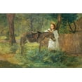 thumbnail image 2 of Weir, J Alden 18x13 White Modern Wood Framed Museum Art Print Titled - After the Ride-Visiting Neighbors, 2 of 4
