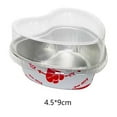 thumbnail image 2 of 50pcs Flan Pan Heart Shaped Aluminum Foil Baking Cups with Lids, Valentines Day Decorations Cake Pans for Cupcakes Muffins, Red Disposable Bakeware for Party Desserts 1.77x3.54", 2 of 2