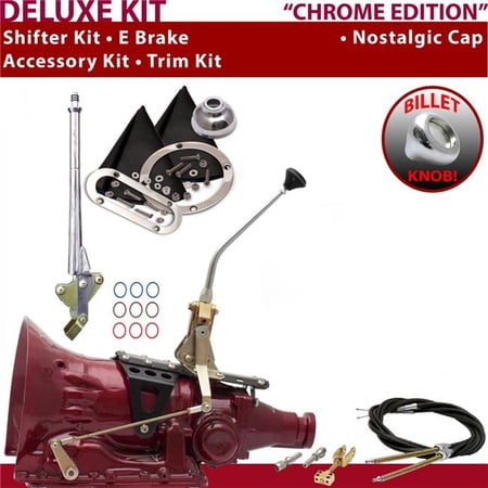 American Shifter PG Shifter Kit Chrome 10 in. E Brake Cable Trim Kit for EFF52