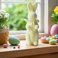 thumbnail image 5 of Easter Decorations Foam Bunny Figurine with Bow Tie,7.8" Lightweight Flocking Rabbit Tabletop Ornament,Spring Centerpieces Indoor Bunny Decor for Home Office Party Supplies Gifts, 5 of 8