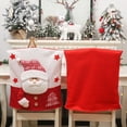 thumbnail image 3 of Christmas Chair Cover, 3D Santa Doll Fabric Slipcover for Dining Table and Stool Backrest, Stretch Washable Holiday Decor 18.5x20.5in, Festive Home Party Accessory, 3 of 5