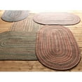 thumbnail image 2 of 2' x 3' Rosewood Red and Beige Handcrafted Oval Braided Area Throw Rug, 2 of 3