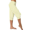 thumbnail image 2 of XuJwPNcy Capri Pants for Women Summer Stripe Print Cinch Bottom Capris Casual Elastic Waist Soft Active Stretch Pants, 2 of 6