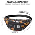 thumbnail image 3 of Fanny Pack Halloween Ghost Pumpkin Medley Pattern Waist Pack Bag,Running Cross Bag,Waterproof Large Fanny Packs for Women Men for Travel Running Hiking Cycling, 3 of 6