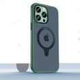 thumbnail image 1 of ELEHOLD Case for iPhone 14 Pro Max Case with Magnetic Stand, Compatible with MagSafe, Slim Shockproof Frosted Matte Case for iPhone 14 Pro Max,Green, 1 of 7