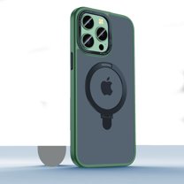 ELEHOLD Case for iPhone 14 Pro Max Case with Magnetic Stand, Compatible with MagSafe, Slim Shockproof Frosted Matte Case for iPhone 14 Pro Max,Green