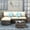 Beige, variant on SUNTONE Patio Conversation Sofa Set - 3 Piece All Weather Wicker Outdoor Furniture Set, Gray Rattan & Black Cushions