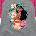 thumbnail image 3 of Disney - Moana Strong Spirit  - Toddler & Youth Girls Raglan Graphic T-Shirt, 3 of 5