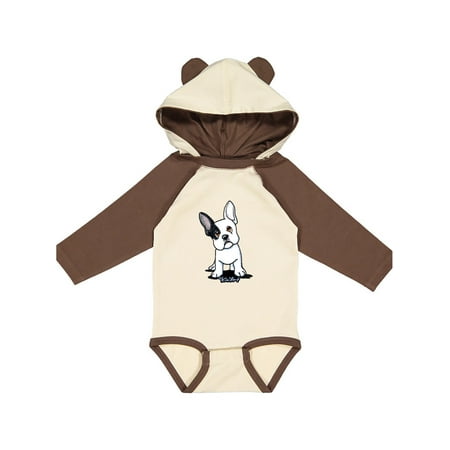 

Inktastic B/W Frenchie (Darks) Gift Baby Boy or Baby Girl Long Sleeve Bodysuit