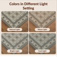 thumbnail image 7 of Design&I 5'x7' Washable Area Rug Beige Muted Boho Greige Latte Repeating Balanced Artwork Farmhouse for Guest Room, Lounge, Apartment, Flatweave & Daily Traffic Ready, 7 of 7