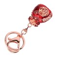 thumbnail image 4 of Key Purse Pendant, Rhinestone Fortune Bag Key Chain Chinese Style Sparkling Pendant Red  For Friend For Graduation, 4 of 8