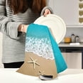 thumbnail image 6 of GZHJMY Seaside Beach Kitchen Dish Towels 6 Piece,Absorbent Soft Dishcloths Towels Reusable Hand Towels Quick Drying Cleaning Cloth, Tea Towels,18" x 28" Washcloths Decorative Towels, 6 of 7