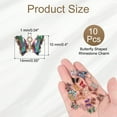 thumbnail image 2 of Uxcell 10Pcs Encanto de Mariposa de Rhinestone Cubic Zirconia Cristal Verde/Púrpura, 2 of 7