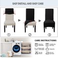 thumbnail image 6 of BH-JJSMGS Chair Covers Set of 2 4, Pu Leather Waterproof Dining Room Chair Covers, Stretch Chair Cover for Dining Room Chair Protector Slipcover for Kitchen, Hotel, 6 of 6