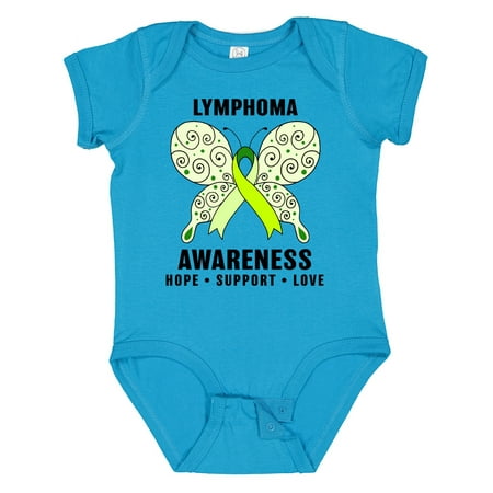 

Inktastic Lymphoma Awareness Hope Support and Love Gift Baby Boy or Baby Girl Bodysuit