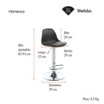 thumbnail image 3 of SET DE 2 BANCOS TIPO EAMES COLOR NEGRO, 3 of 6