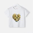 thumbnail image 3 of Camiseta de verano 100 % algodón para adolescentes, camiseta de algodón con cuello redondo y estampado sencillo de Minions de dibujos animados para niños y niñas, ropa de manga corta para niños, 3 of 5