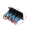 thumbnail image 4 of Geloo 4 Gang Rocker Switch Panel Waterproof Marine Switch Pre-Wired On/Off Switch for 12V/24V Automotive Car Truck Boat RV, 4 of 7
