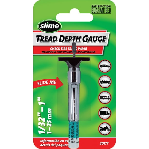 Slime Tread Depth Tire Gauge 1/32″ To 1″- 20177 - when should I replace my tires