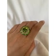 thumbnail image 3 of Carillon Peridot Ring, Gemstone Cluster 2.82 ct 925 Sterling Silver Ring for Women, Ring Size : 8, 3 of 5