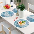 thumbnail image 6 of Ryvnso Snowflakes Christmas Round Plate Mats Dining Table Placemat Set of 4 for Holiday Decoration, 6 of 7