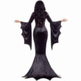 thumbnail image 3 of Witch Cosplay, Witch Costume, Witch Outfit, Witch Roleplay, Witch Cos, Vampire Womens Halloween Costumes Long Sleeves Mortician Costume Wrap Gothic Witch Dress Witchy Dress, Black L, 3 of 5