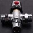 thumbnail image 4 of 5X Solid Copper 3-Way Thermostatic Mixing Valve 3/4 Inch Solar Water Heater Valve Regulating Temperature Control Valve, 4 of 8