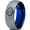 Blue Grey Dome Tungsten, variant on Tungsten Partner Love Pregnancy Heart Band Ring 8mm Men Women Comfort Fit Blue Dome Brushed Gray Polished