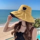 thumbnail image 4 of Sombrero de pescador con protector solar para circunferencia de la cabeza de 56-58cm, sombrero para el sol de verano para mujer, sombrero para el sol con patrón de amor MFZFUKR BST3057369-4, 4 of 5