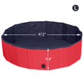 thumbnail image 2 of Yaheetech Foldable Pet Swimming Pool PVC Water Pond Dogs/Cats/Kids Bath Tub, Red, L, 47.2'', 2 of 11