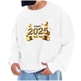 thumbnail image 1 of Styesk Chemises pour Hommes Chandail en Molleton Imprimé Année 2025 Chandail Col Rond Manches Longues Exercice Sans Chapeau Chandail à Capuchon, 1 of 3