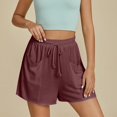 thumbnail image 6 of Jalioing Womens Summer Shorts Wide Leg Drawstring Waist Loose Shorts Fashion Trendy Casual Shorts with Pocket, 6 of 7