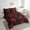 Black Red, variant on Maple Leaves King Bedding Sets,3D Leaves Woodland Cozy Comforter Set,Autumn Plants Printed Teens (Comforter+Fitted+Flat Sheet+2 Pillowcases+2 Throw Comforter Sets) 7 Pieces Bed Set