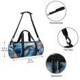 thumbnail image 5 of Dolphin Travel Tote Luggage Bag Yoga Gym Bags Sports Bag, Size 17.7 Inches with Interior Zipper Pocket and Large Capacity, 5 of 6
