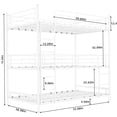 thumbnail image 6 of White Triple Bunk Bed with Ladder, Full Metal Frame with Guardrails, Space Saving Triple Bunk Bed for Teens and Adults, No Box Spring Needed, 6 of 10