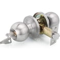 thumbnail image 1 of Interior Door Knobs with Lock, Stainless Steel Privacy Door Handle, ANSI Grade-3 Security, All Metal Construction for Left and Right Hand Door Reversible, 1 of 5
