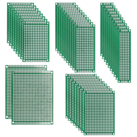 Double-Sided PCB Board Printed Circuit Boards Kit 5 Sizes Prototyping Board 36pcs
