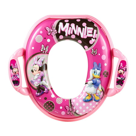 Disney Minnie Mouse Soft Potty Seat, Potty Training Toilet Seat With Large Grippable