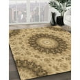 thumbnail image 3 of Ahgly Company Machine Washable Indoor Round Transitional Yellow Orange Area Rugs, 5' Round, 3 of 7