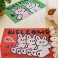 thumbnail image 2 of Felpudo de puerta de entrada de diseño bonito, alfombra de lazo de seda de PVC, felpudo de entrada de casa, felpudo antideslizante, alfombrilla antipolvo, alfombrilla de pie para puerta de casa Fivean unisex, 2 of 2