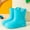 Blue, variant on Children's Rain Boots For Boys And Girls In The Spring And Summer Rainy Season Fashionable Cute Solid Color Water Shoes Rubber Shoes Baby Mid Top Tube Rain Boots Suede Boots Girls Boot for Girls Size