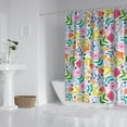 thumbnail image 2 of Pioneer Flower Floral Print Pattern Shower Curtain 84"x72" ,Bathroom Decorative Shower Curtains Set with 12 Hooks,Modern Waterproof Washable Shower Curtain, 2 of 6