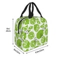 thumbnail image 2 of Yiaed Green Various Lemons Print Insulated Lunch Bag Reusable Cute Tote Lunch Box, Leakproof Cooler Lunch Bags for Work Office Travel School Picnic, 2 of 5