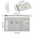 thumbnail image 3 of JIALIOU Nylon Trifold Card Wallet with ID Window Zipper Pocket for Men Women Teen White Horses and Flower, 3 of 7