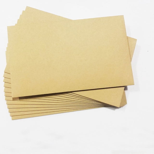 WEUVEB 100 Pcs Vintage Craft Envelopes in Beige Kraft Paper for Storage Solutions