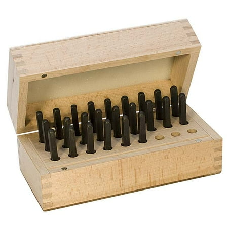 Letter Punch Set - 24 Pc Greek Alphabet Letter Punch Set For Stamping Metal In Wood Box 1/8 Inch 3mm