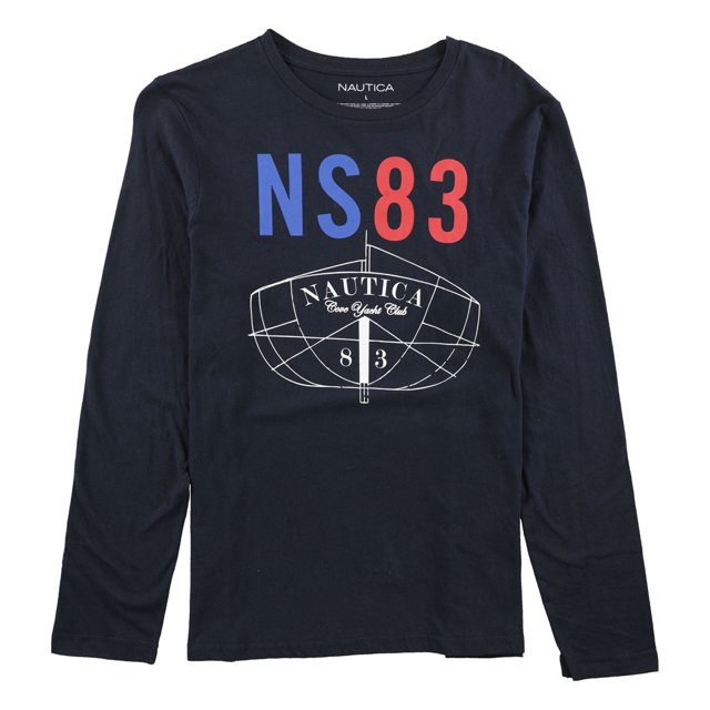 Camiseta gráfica Nautica NS 83 para hombre azul mediana