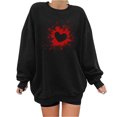thumbnail image 1 of 2023 Chandail en Molleton de Mode pour Femmes 50 % de Rabais Liquidation Mode Automne Imprimé Ample Manches Longues Blouse Col Rond Chandail Décontracté, 1 of 3