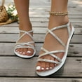 thumbnail image 5 of Censtreet Women's Flat Sandals Fashion Slides With Soft Leather Slippers for Summer, 5 of 8
